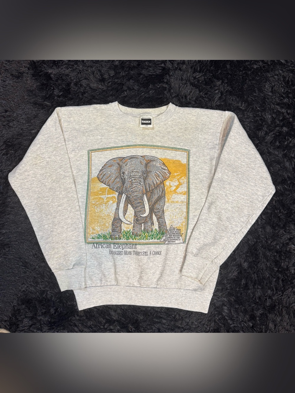 Vintage African Elephant Sweatshirt 90s